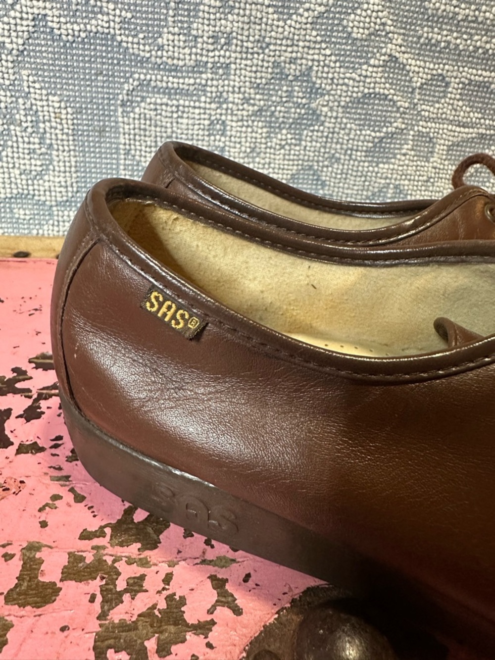 VINTAGE SAS Brown “Bounce” Wedge shoe sz 8 - Picture 8 of 14